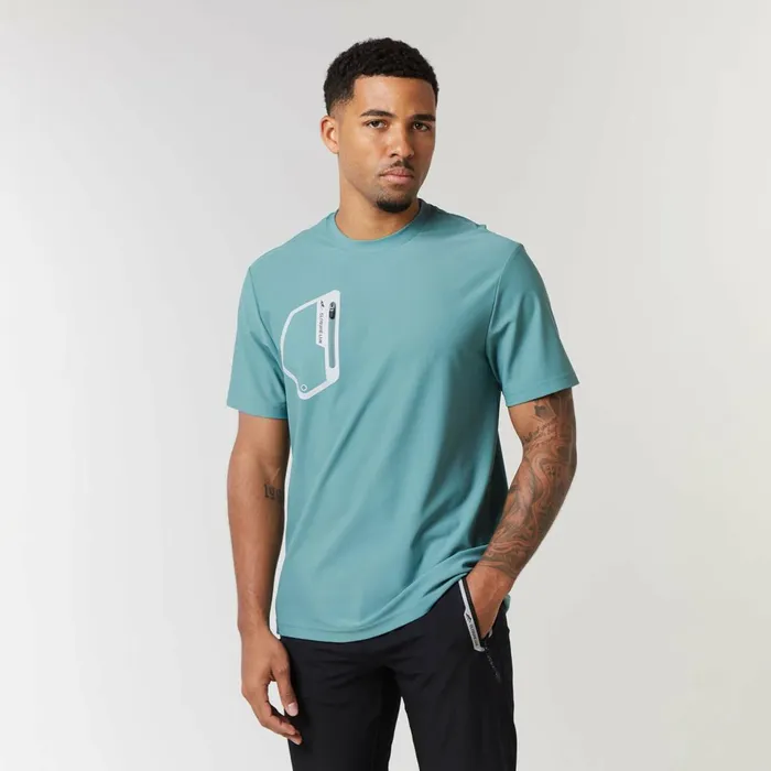 Closure London Tech Pocket TShirt Dark Sage Men TShirts