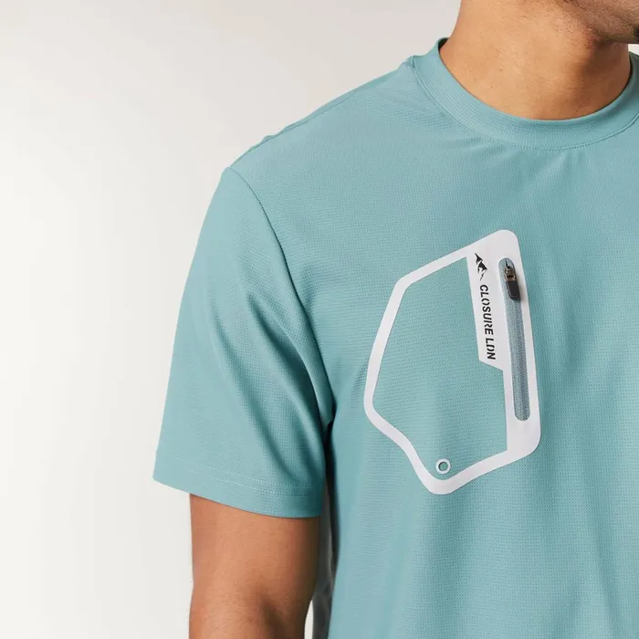 Closure London Tech Pocket TShirt Dark Sage Men TShirts