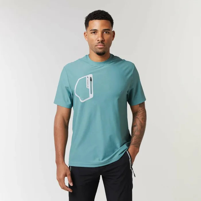 Closure London Tech Pocket TShirt Dark Sage Men TShirts