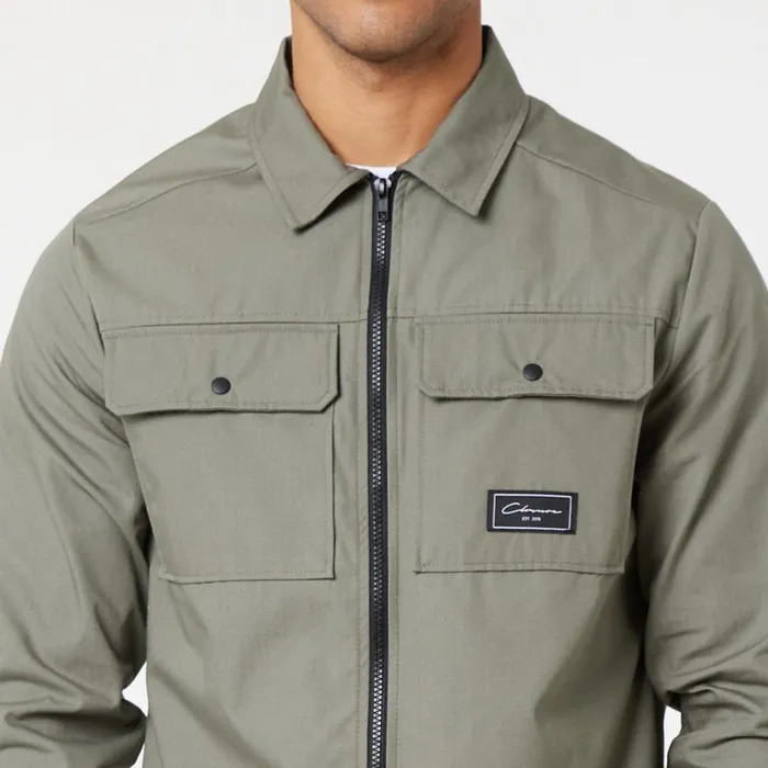 Closure London Utility Overshirt Olive Men Overshirts