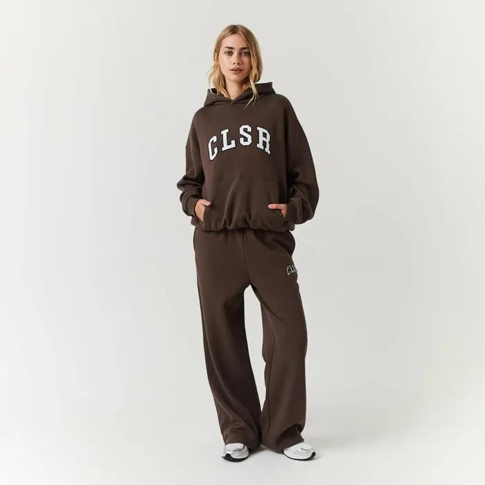 Closure London Varsity CLSR Applique Tracksuit Brown Women Sets