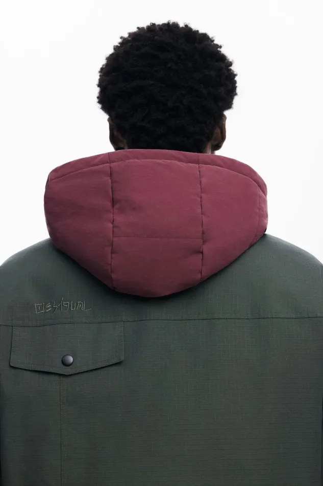 Coats And Jackets Men Desigual Windbreaker With Hood Green
