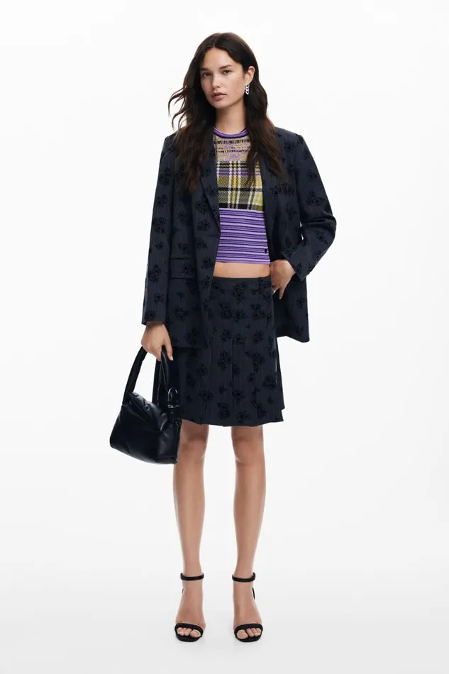 Coats And Jackets Women Desigual Floral Blazer Black