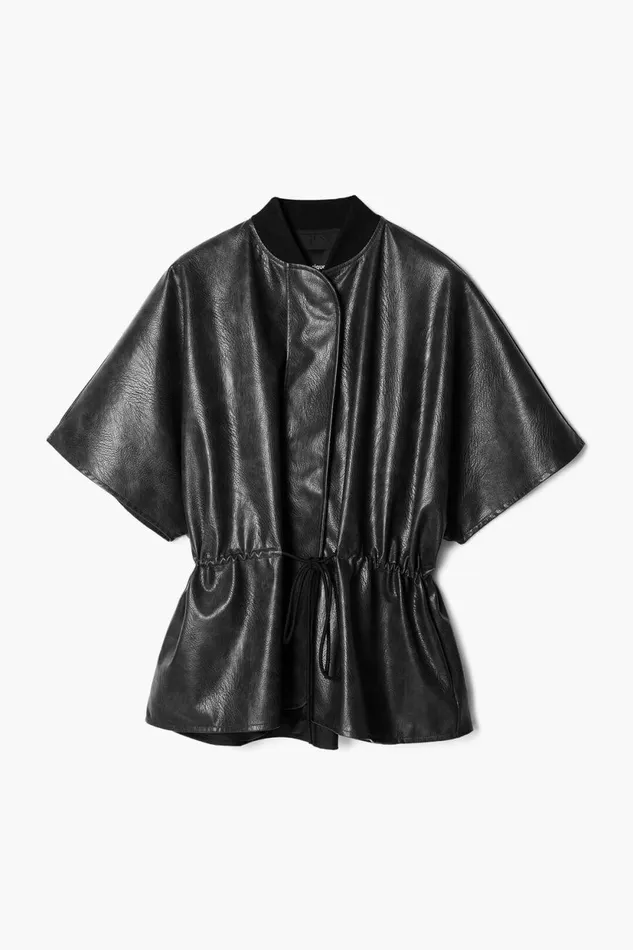 Coats And Jackets Women Desigual Leathereffect Poncho Brown