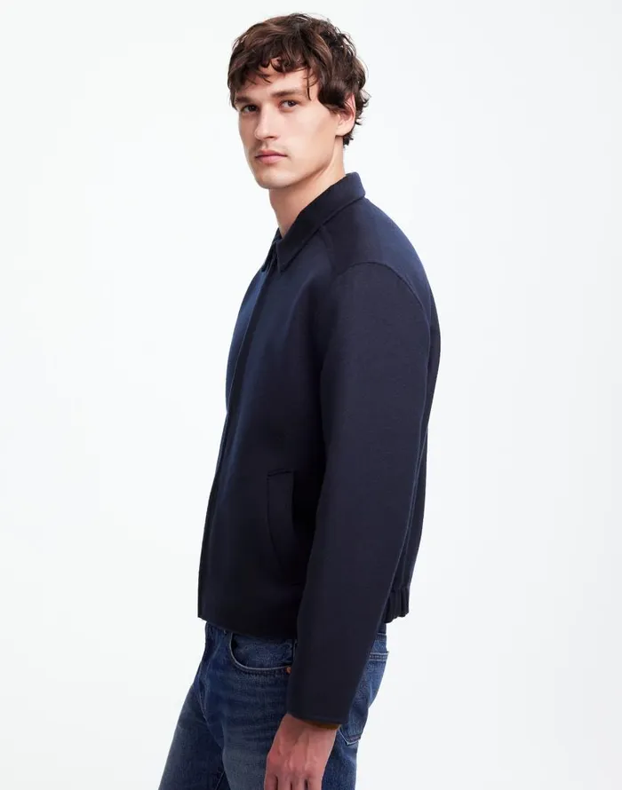 Coats Jackets Men Madewell DoubleFaced Wool ZipFront Jacket Dark Navy