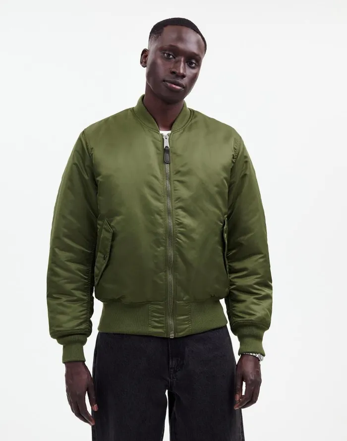 Coats Jackets Men Madewell Madewell X Alpha Industries MA1 Flight Jacket Heritage Olive