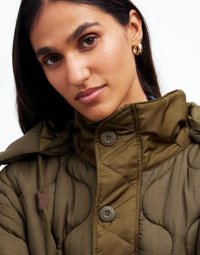Coats Jackets Women Madewell Alpha Industries M65 Fishtail Parka Jacket Green
