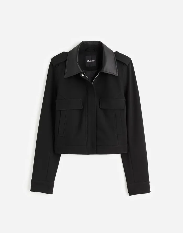 Coats Jackets Women Madewell Shrunken Utility Jacket True Black