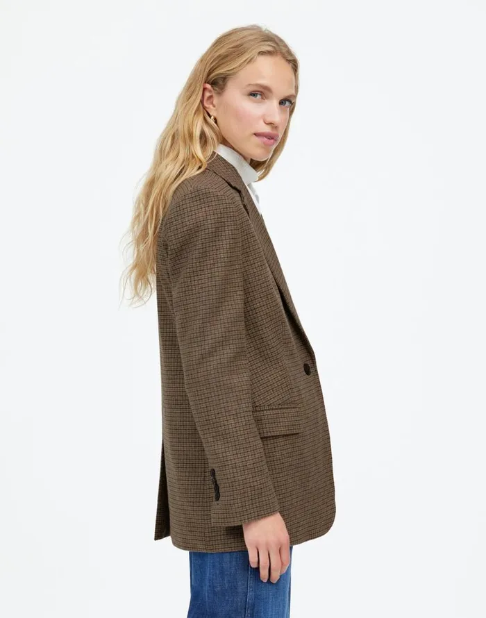 Coats Jackets Women Madewell The Kline Blazer Parton Check