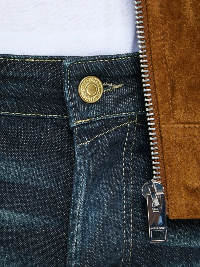 Comfort Jeans JACK and JONES Mens MIKE ICON JJ 173 COMFORT FIT JEANS Blue Blue Denim