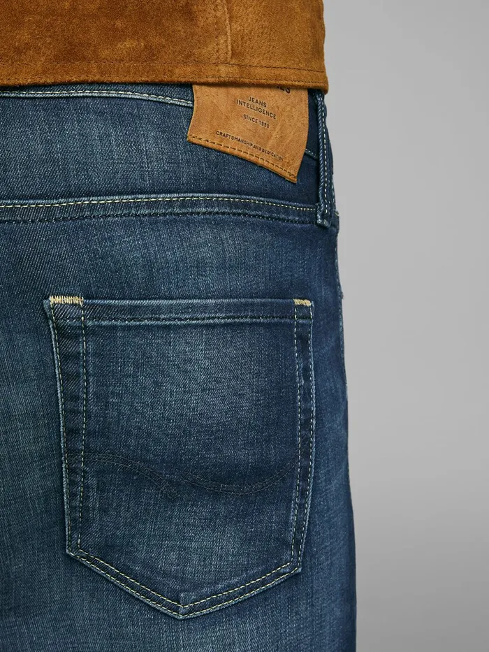 Comfort Jeans JACK and JONES Mens MIKE ICON JJ 173 COMFORT FIT JEANS Blue Blue Denim