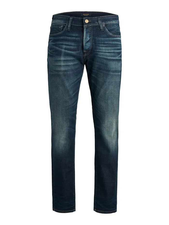 Comfort Jeans JACK and JONES Mens MIKE ICON JJ 173 COMFORT FIT JEANS Blue Blue Denim