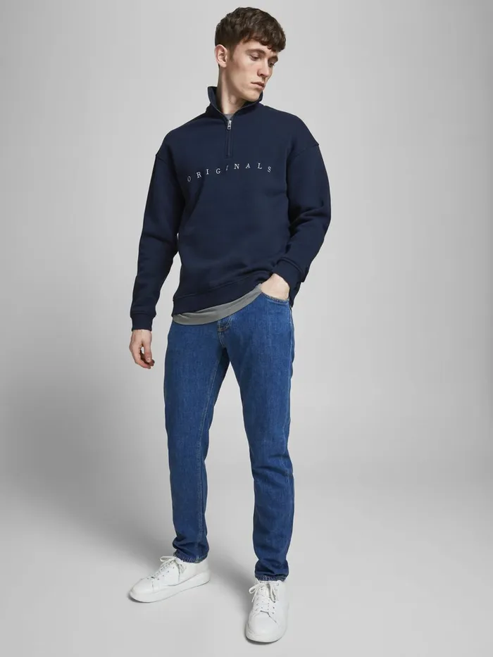 Comfort Jeans JACK and JONES Mens MIKE ORIGINAL AM 236 COMFORT FIT JEANS Blue Blue Denim