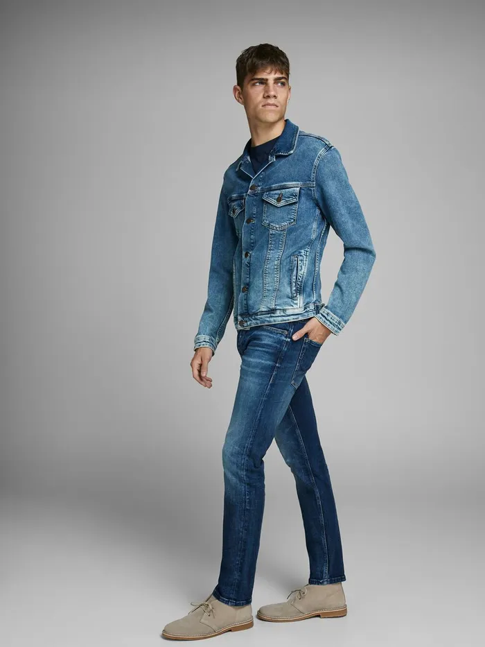 Comfort Jeans JACK and JONES Mens MIKE ORIGINAL JOS 311 COMFORT FIT JEANS Blue Blue Denim