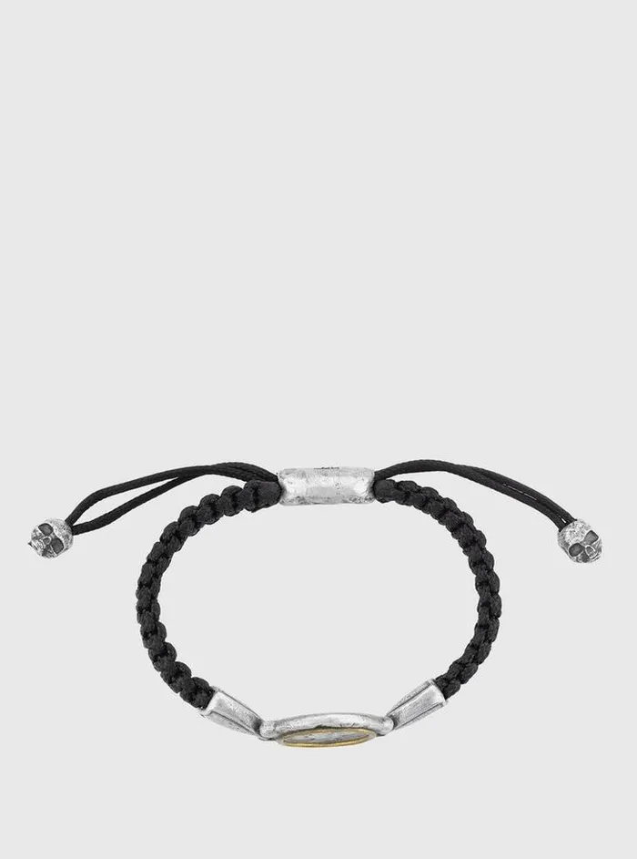 CORDED MERCURY COIN BRACELET Silver Men John Varvatos Jewelry CORDED MERCURY COIN BRACELET Silver Men John Varvatos Jewelry