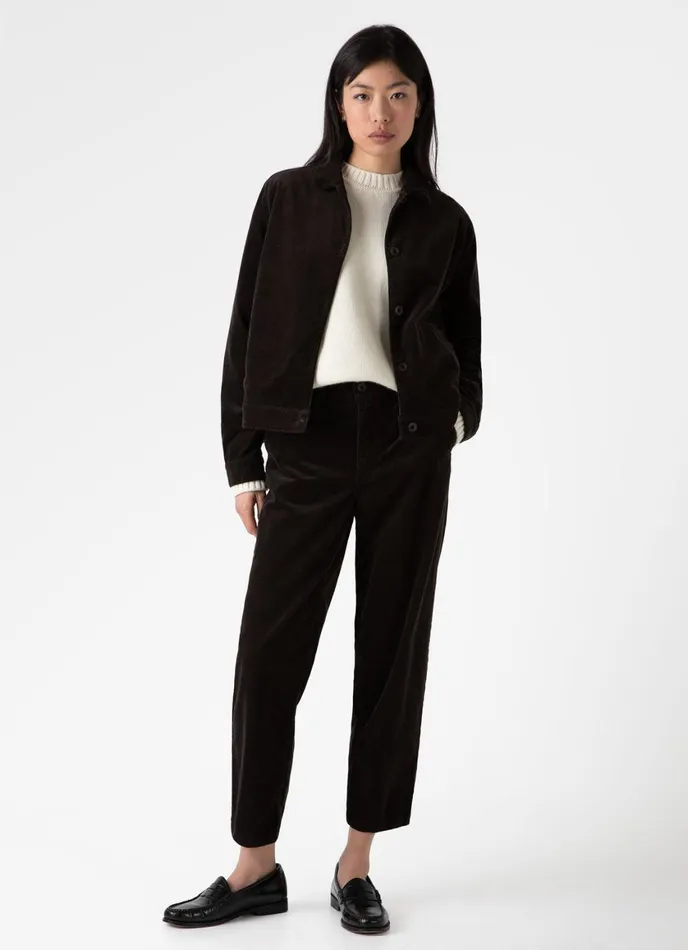 Corduroy Trouser Coffee Women SUNSPEL Pants