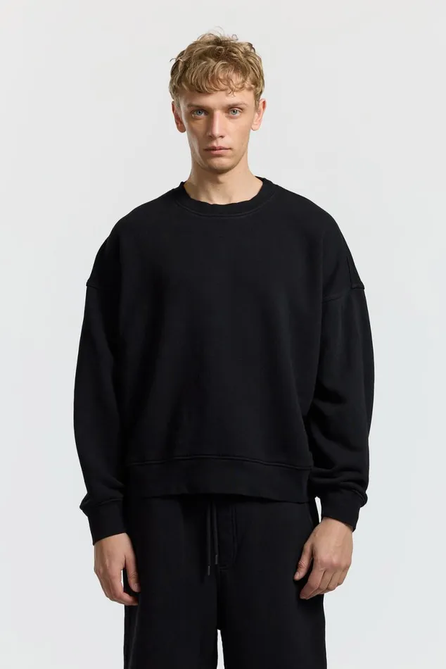 COTTON CITIZEN Boston Crew Jet Black Men Sweatshirts COTTON CITIZEN Boston Crew Jet Black Men Sweatshirts