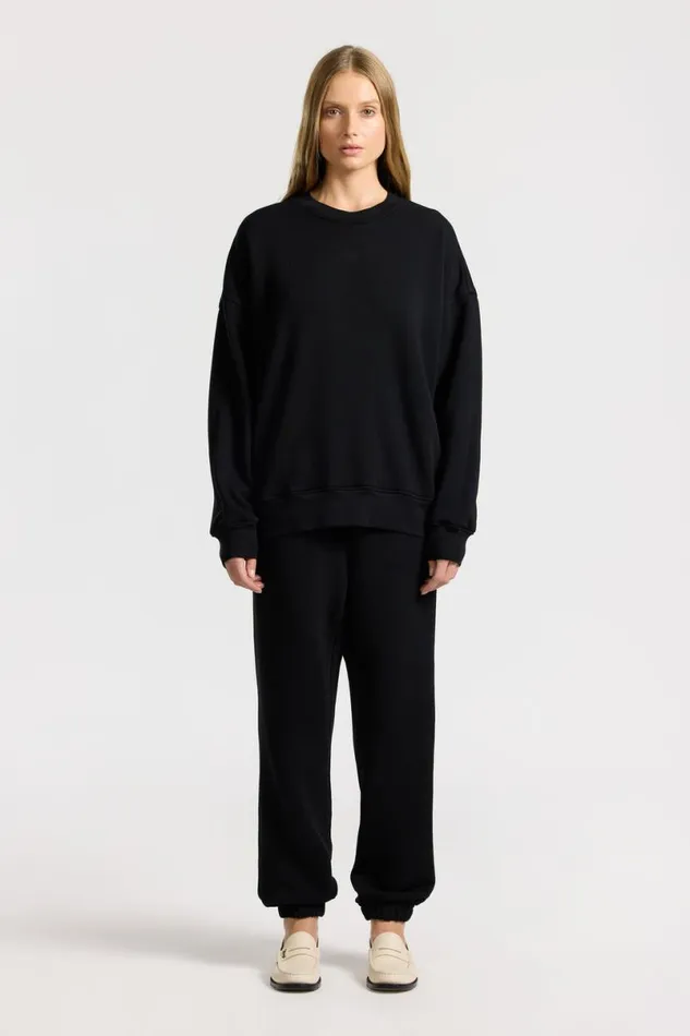 COTTON CITIZEN Boston Crew Jet Black Men Sweatshirts COTTON CITIZEN Boston Crew Jet Black Men Sweatshirts