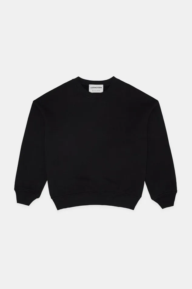 COTTON CITIZEN Boston Crew Jet Black Men Sweatshirts COTTON CITIZEN Boston Crew Jet Black Men Sweatshirts