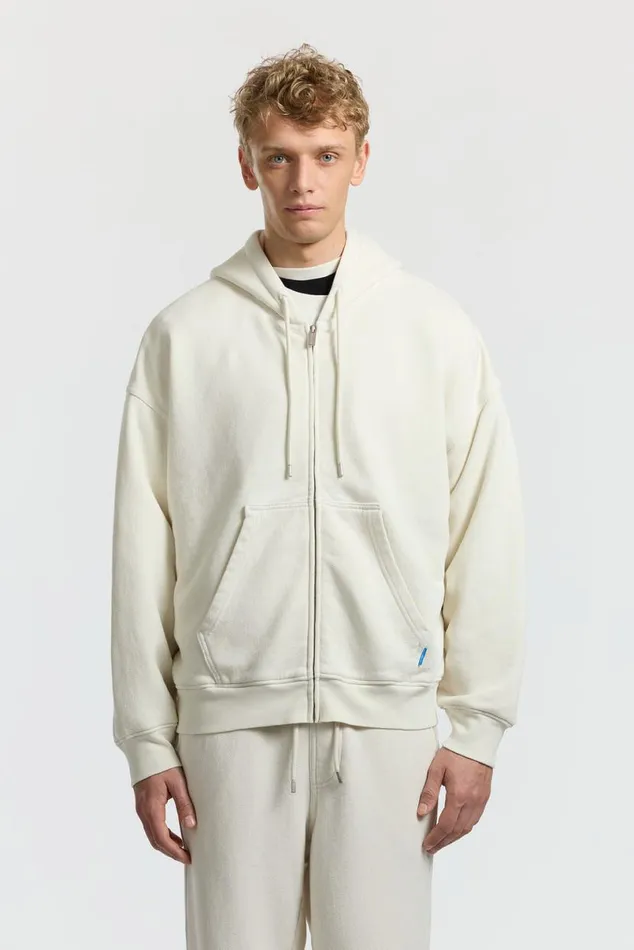 COTTON CITIZEN Boston Zip Hoodie Vintage Bone Women Sweatshirts