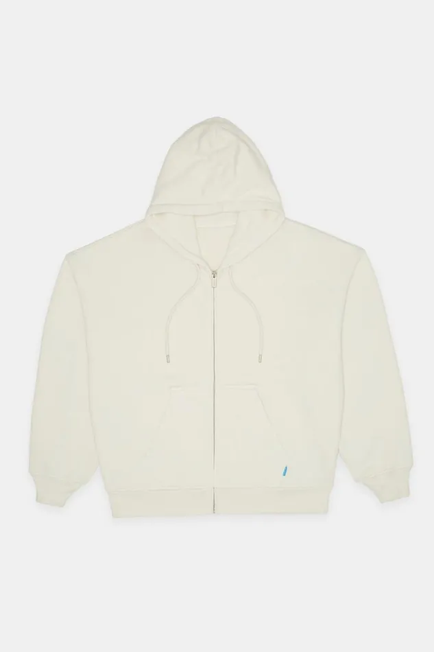 COTTON CITIZEN Boston Zip Hoodie Vintage Bone Women Sweatshirts