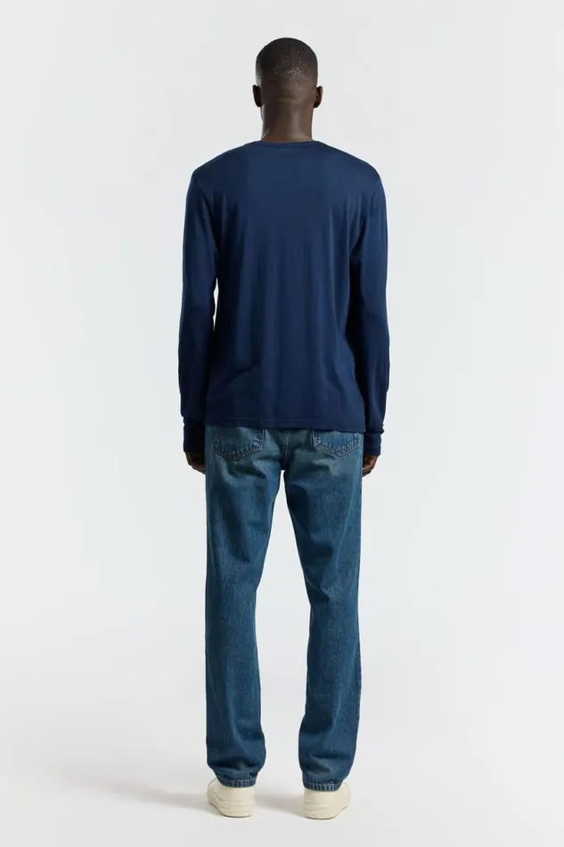 COTTON CITIZEN Classic Crew Long Sleeve Shirt Super Navy Men Shirts