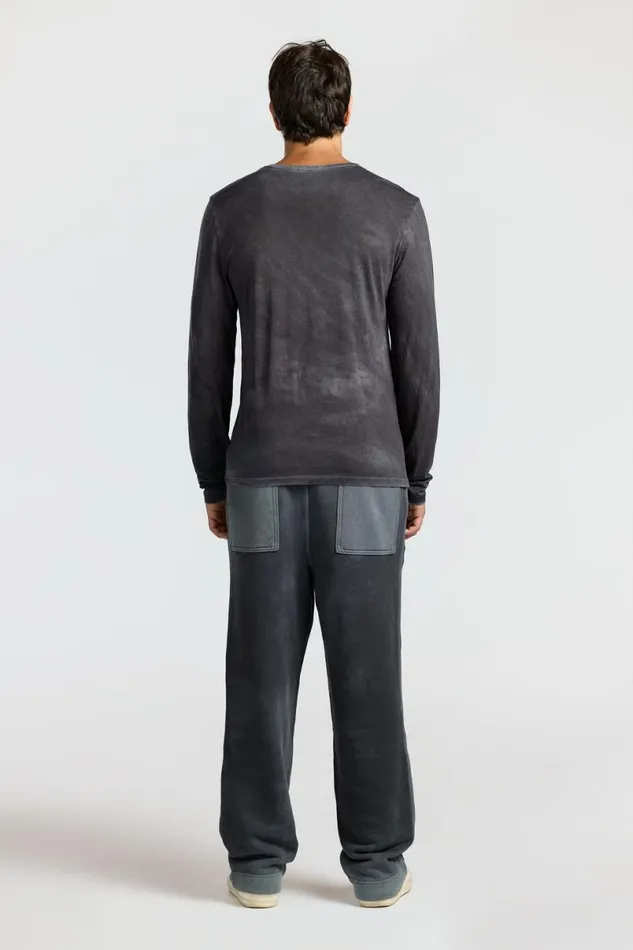 COTTON CITIZEN Classic Crew Long Sleeve Shirt Vintage Charcoal Men Shirts COTTON CITIZEN Classic Crew Long Sleeve Shirt Vintage Charcoal Men Shirts