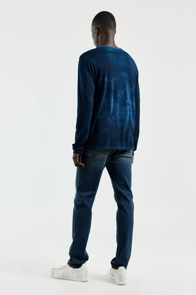 COTTON CITIZEN Classic Crew Long Sleeve Shirt Vintage Navy Men Shirts