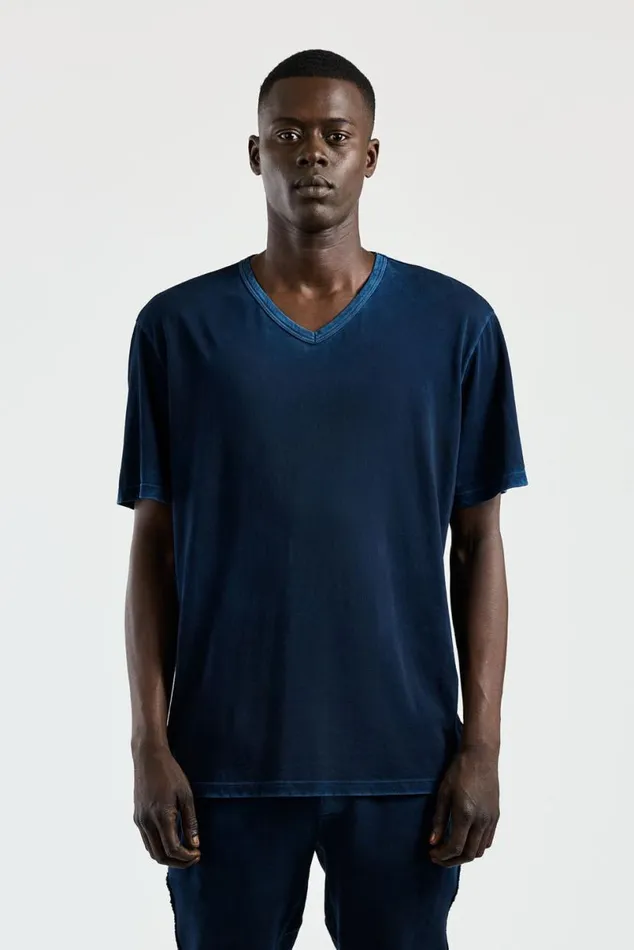 COTTON CITIZEN Classic VNeck Tee Vintage Navy Men Tees