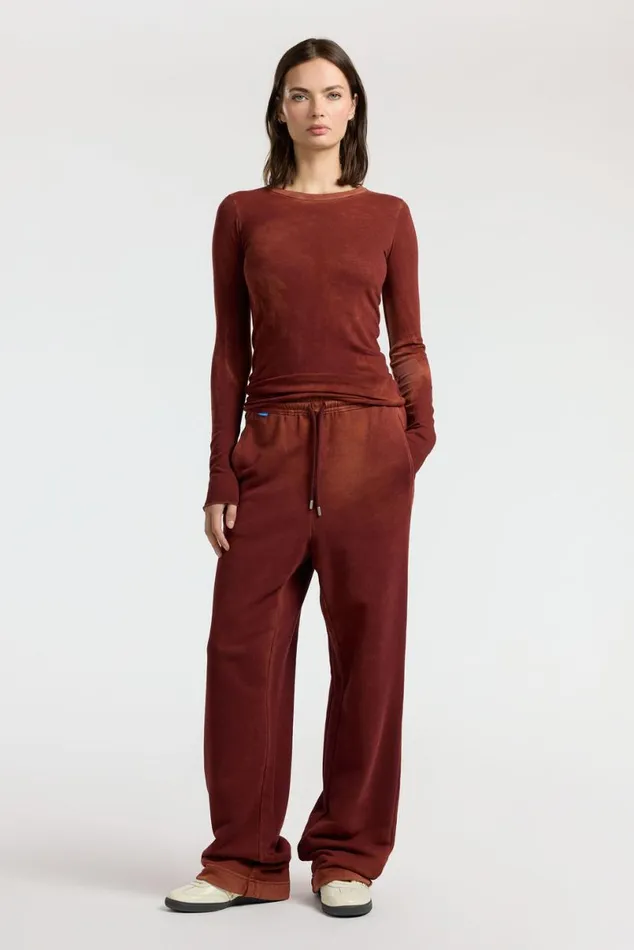 COTTON CITIZEN Marbella Long Sleeve Shirt Vintage Red Wine Women Shirts COTTON CITIZEN Marbella Long Sleeve Shirt Vintage Red Wine Women Shirts