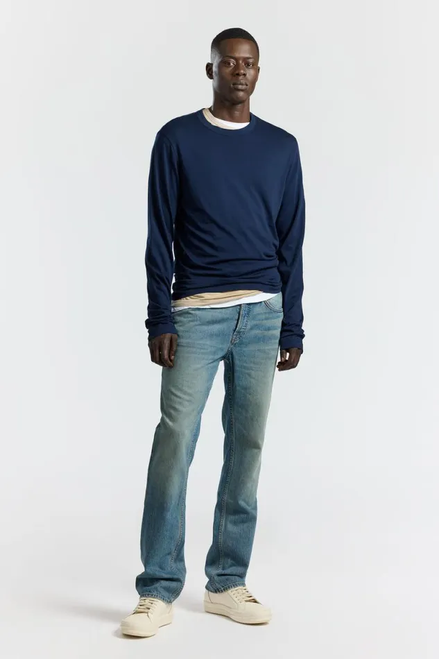COTTON CITIZEN Prince Long Sleeve Shirt Super Navy Men Shirts