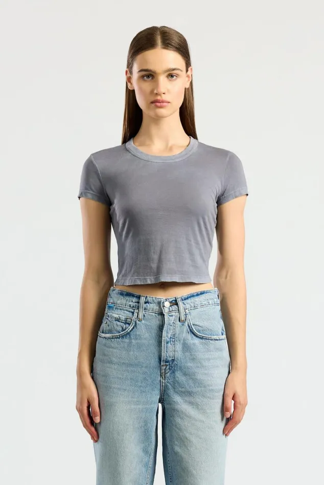 COTTON CITIZEN Standard Baby Tee Vintage Natural Blue Women Tees