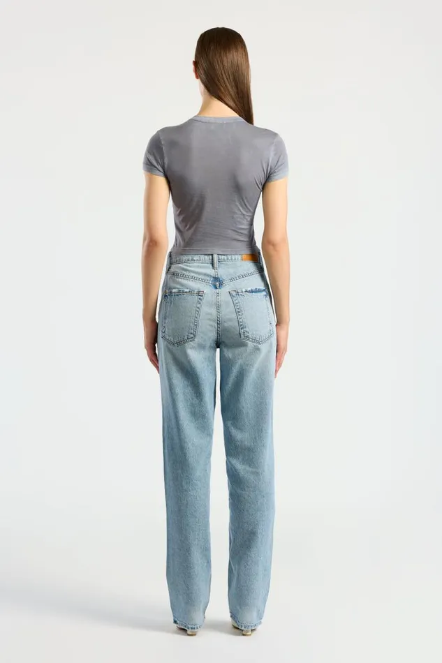 COTTON CITIZEN Standard Baby Tee Vintage Natural Blue Women Tees