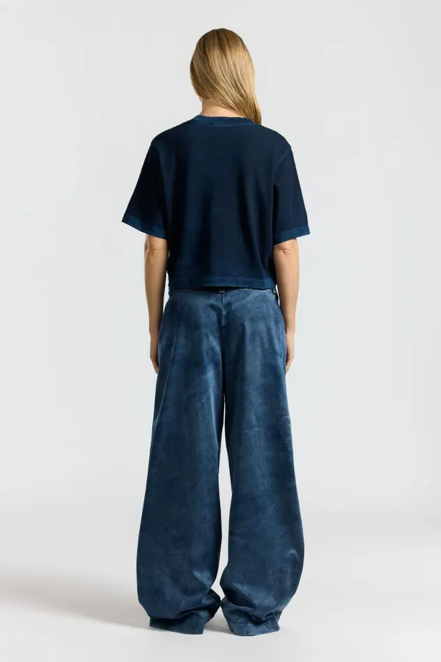 COTTON CITIZEN Tokyo Crop Tee Vintage Navy Women Tees