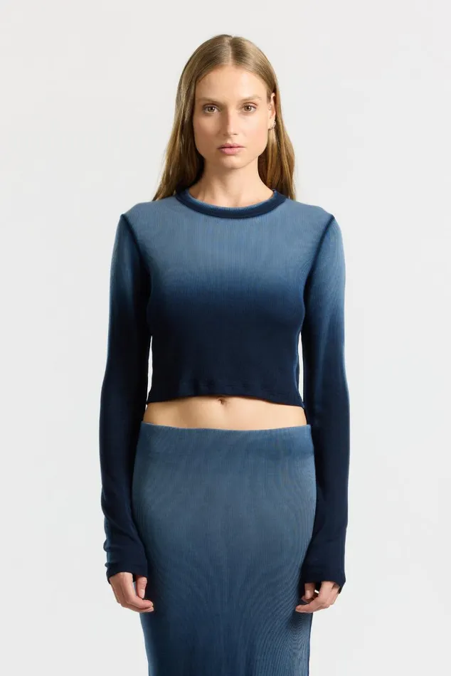 COTTON CITIZEN Verona Crop Shirt Navy Cast Women Shirts