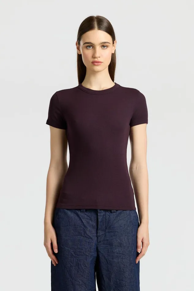 COTTON CITIZEN Verona Tee Eggplant Women Tees