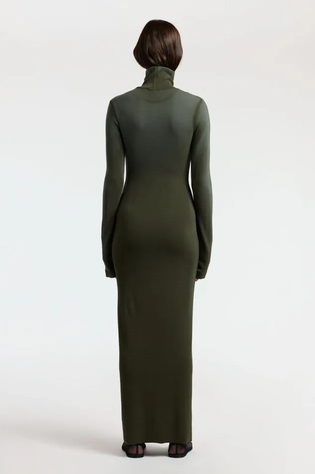 COTTON CITIZEN Verona Turtleneck Maxi Dress Alpine Cast Women Dresses Skirts COTTON CITIZEN Verona Turtleneck Maxi Dress Alpine Cast Women Dresses Skirts