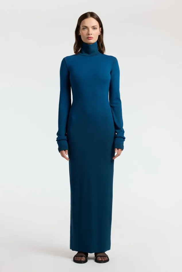 COTTON CITIZEN Verona Turtleneck Maxi Dress Harbor Cast Women Dresses Skirts