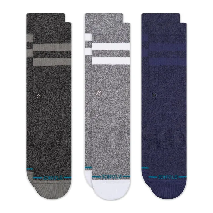 Cotton Crew Socks 3 Pack Joven 8211 Grey MenWomen Stance Crew