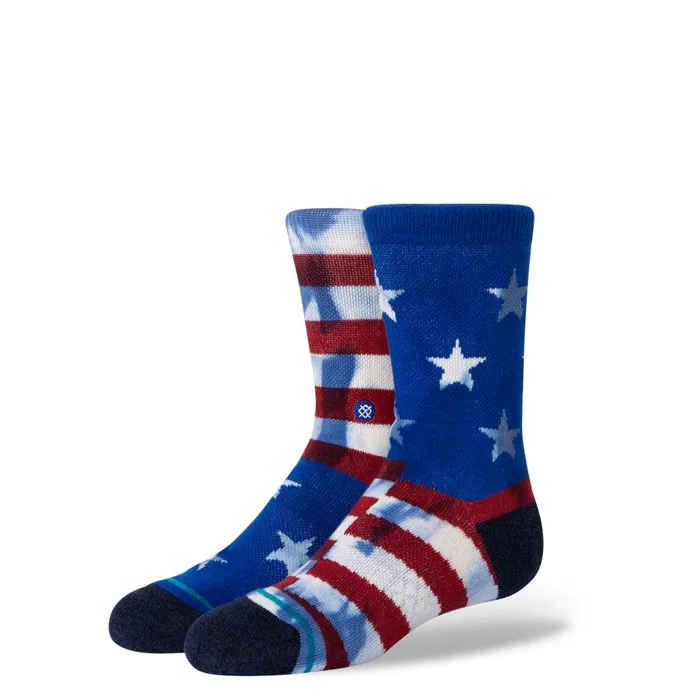 Cotton Crew Socks The Banner Red Kids Stance Kids