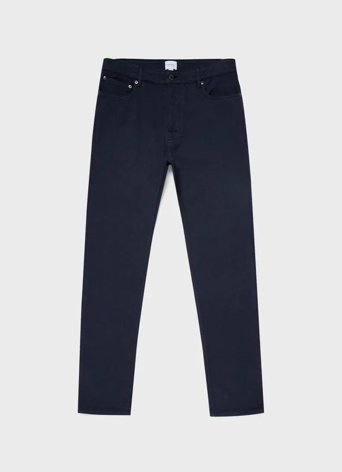 Cotton Drill 5 Pocket Trouser Navy Men SUNSPEL Pants