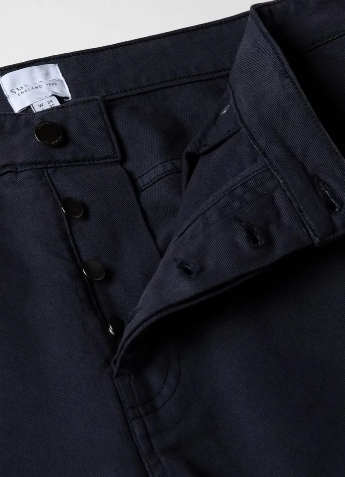 Cotton Drill 5 Pocket Trouser Navy Men SUNSPEL Pants