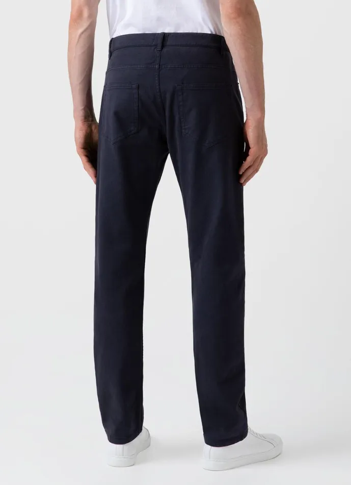 Cotton Drill 5 Pocket Trouser Navy Men SUNSPEL Pants