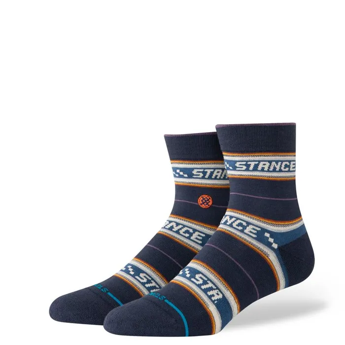Cotton Quarter Socks Flowrider 8211 Navy MenWomen Stance Quarter