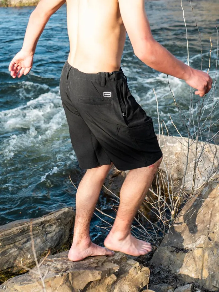 Country Days Hybrid Shorts 8211 Black Mens Volcom Mountain Biking