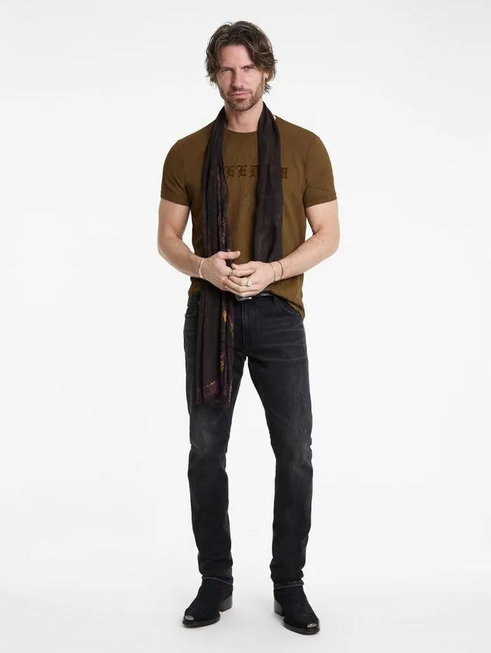 CRACKED FREEDOM TEE Lt Brown Men John Varvatos Graphic Tees