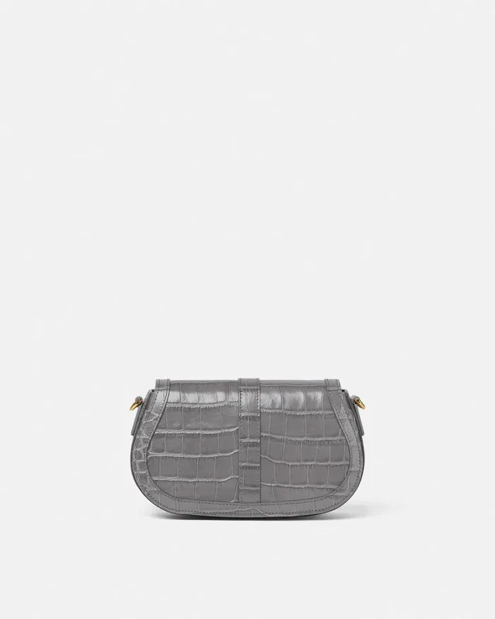 CrocEffect Greca Goddess Shoulder Bag Gray Women Versace Greca Goddess
