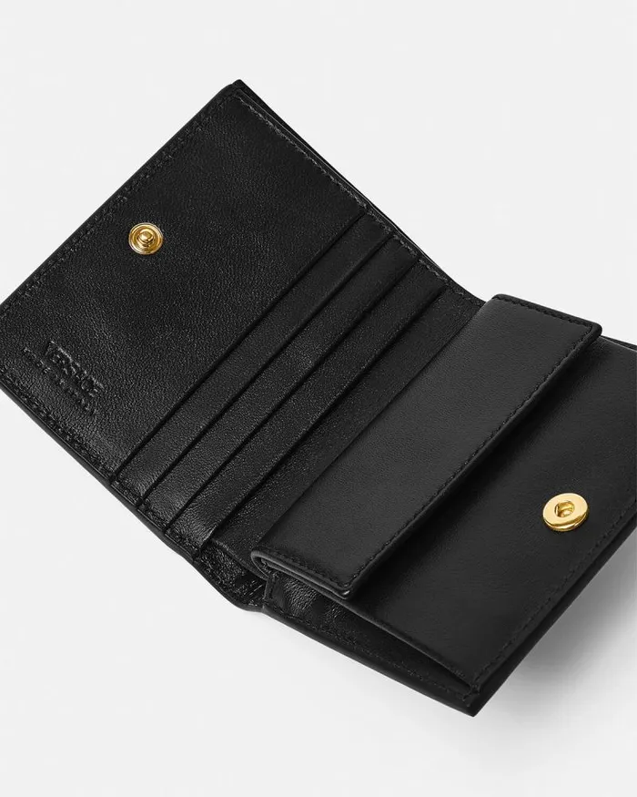 CrocEffect Greca Goddess Wallet Blackgold Women Versace Wallets