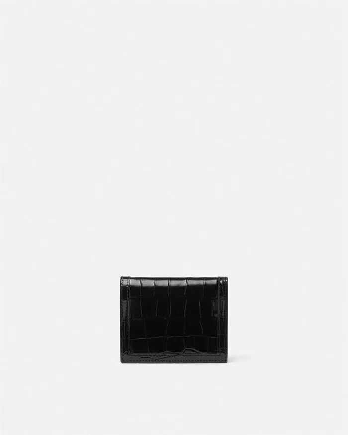 CrocEffect Greca Goddess Wallet Blackgold Women Versace Wallets