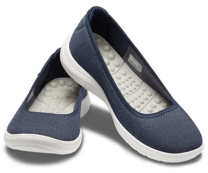 Crocs Crocs Reviva Flat Navy White Women Flats
